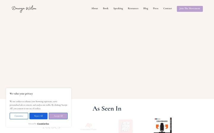Screenshot of danayawilson.com