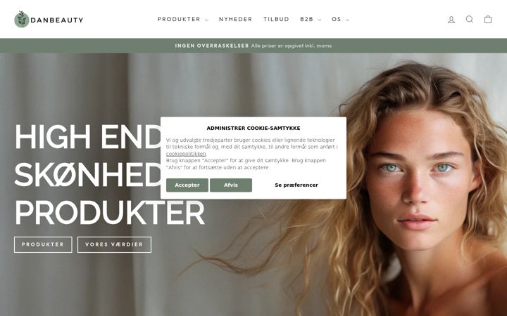 Screenshot of danbeauty.dk