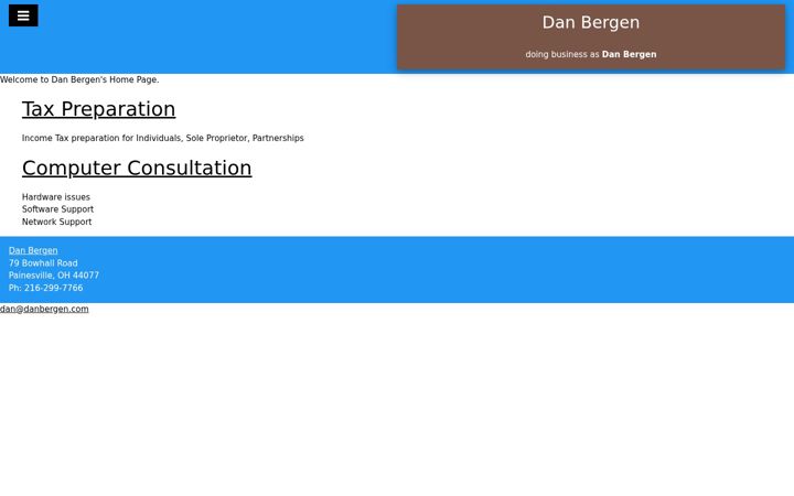 Screenshot of danbergen.com