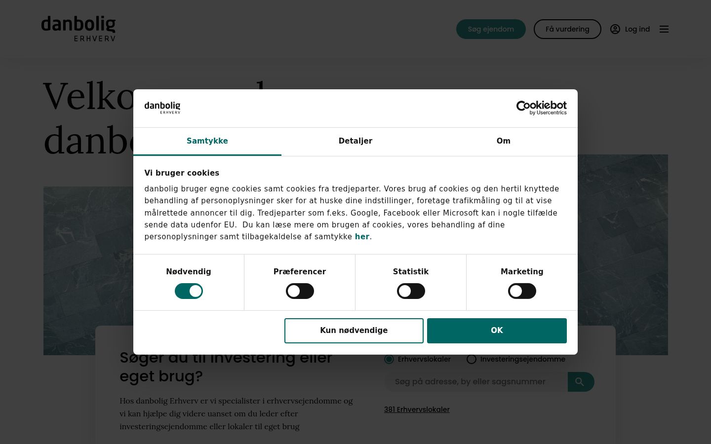 Capture d'écran de la bannière de consentement affichée avant toute interaction