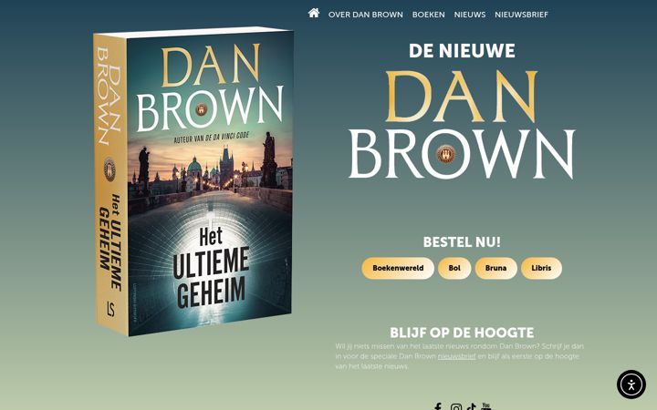 Skjermbilde av danbrown.nl