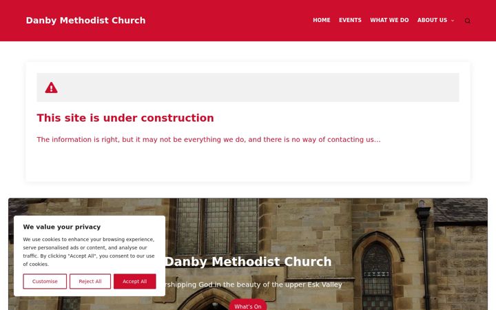 Captura de pantalla de danbymethodist.org.uk