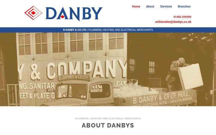 Captura de pantalla de danbys.co.uk