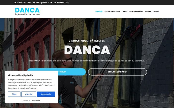Screenshot of danca.dk