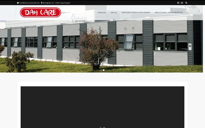 Screenshot of dancarehealth.dk