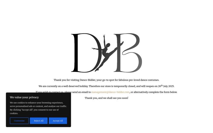 Screenshot of dance-bidder.com