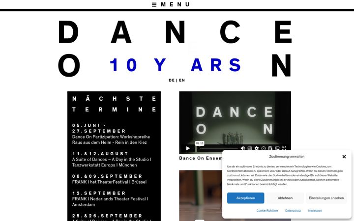 Screenshot of dance-on.net
