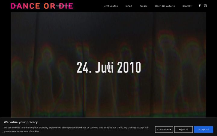 Screenshot of dance-or-die-buch.de