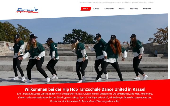 Zrzut ekranu dance-united.net
