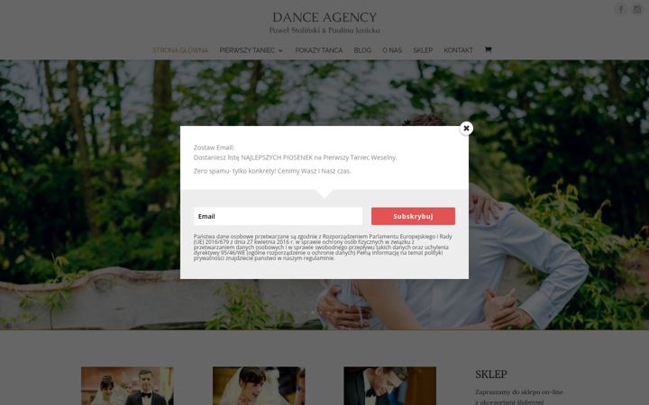 Screenshot of danceagency.pl