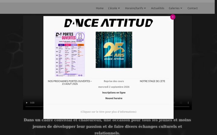 Screenshot of danceattitud.com