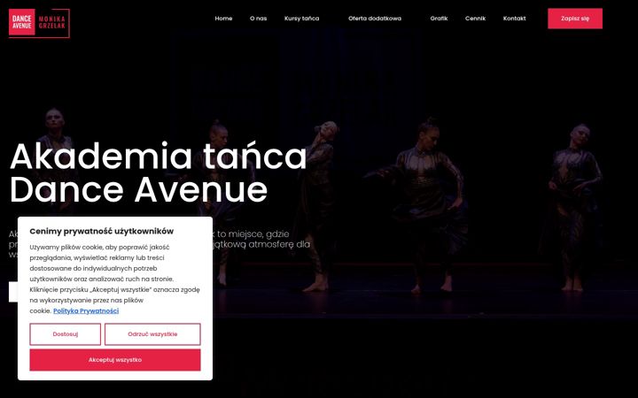Zrzut ekranu danceavenue.eu