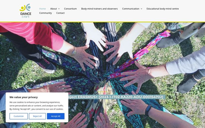 Zrzut ekranu dancecare-project.eu