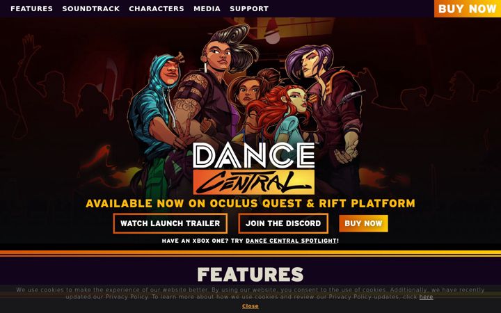 Screenshot of dancecentral.com