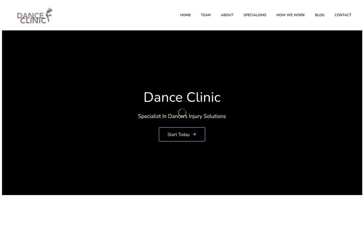 Captura de pantalla de danceclinic.co.uk