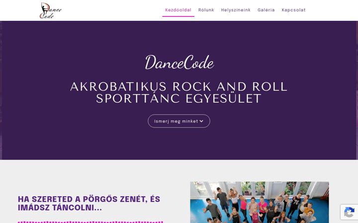 Screenshot von dancecodese.hu