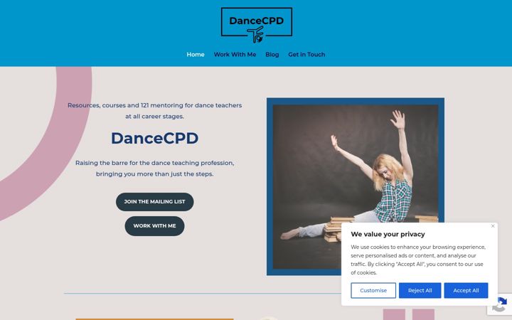 Screenshot of dancecpd.com