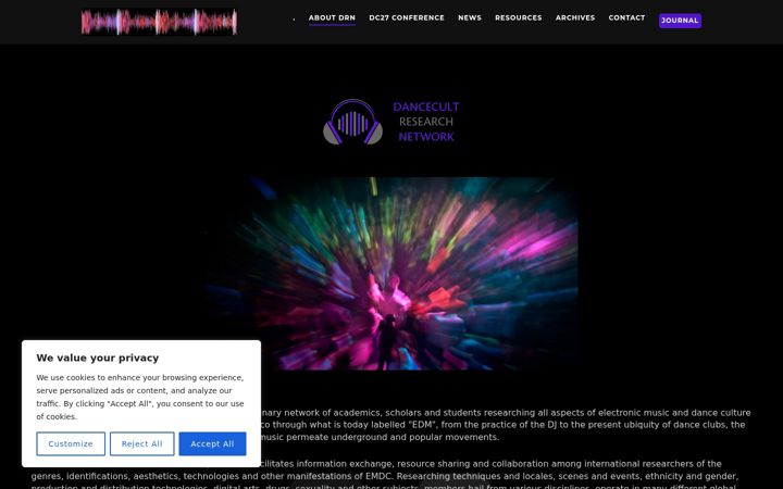Screenshot of dancecult-research.net