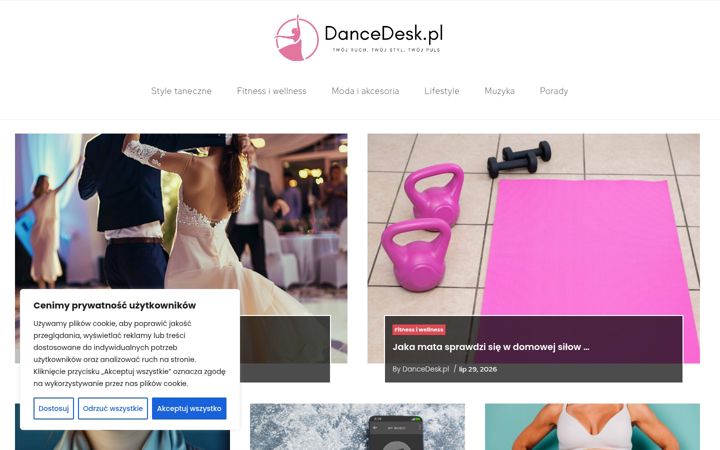 Screenshot of dancedesk.pl