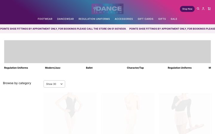 Screenshot di danceemporium.ie