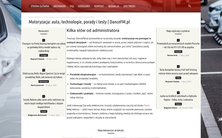Screenshot of dancefm.pl