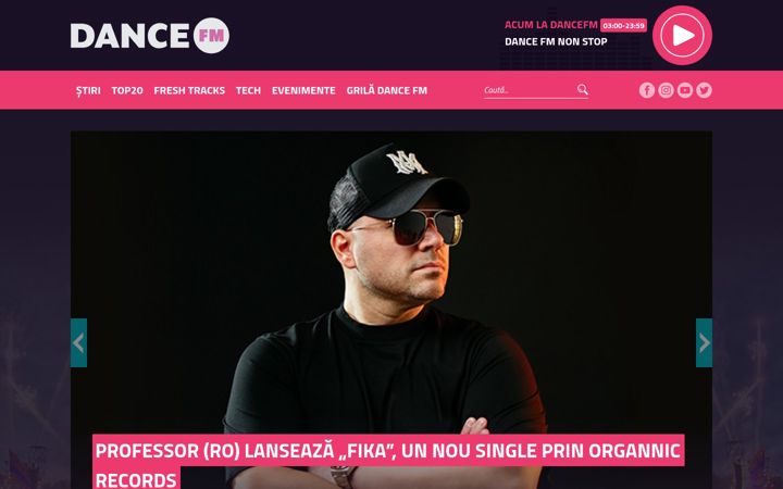 Capture d'écran de dancefm.ro
