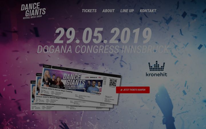 Screenshot of dancegiants.com