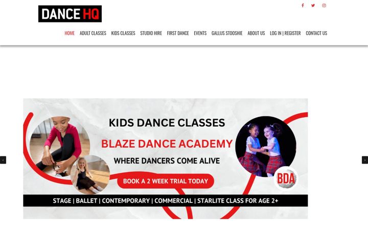 Captura de pantalla de dancehq.co.uk