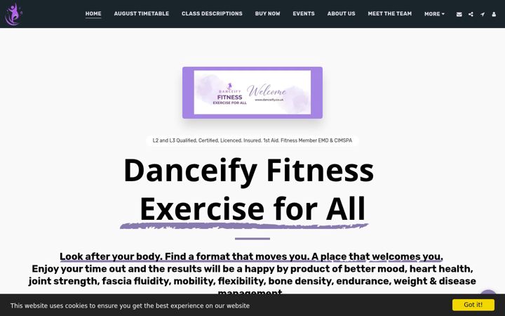 Captura de pantalla de danceify.co.uk