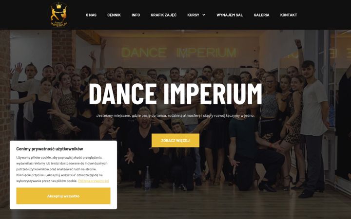 Screenshot of danceimperiumpoznan.pl
