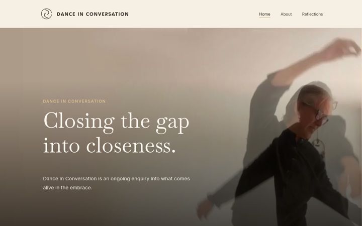 Captura de pantalla de danceinconversation.co.uk