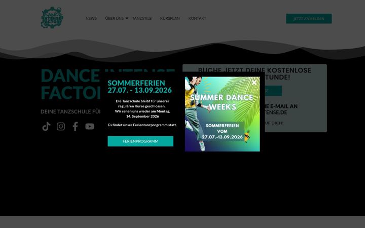 Screenshot of danceintense.de