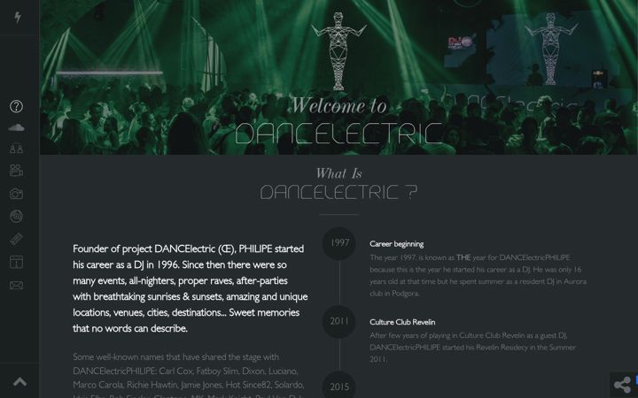 Screenshot of dancelectric.eu