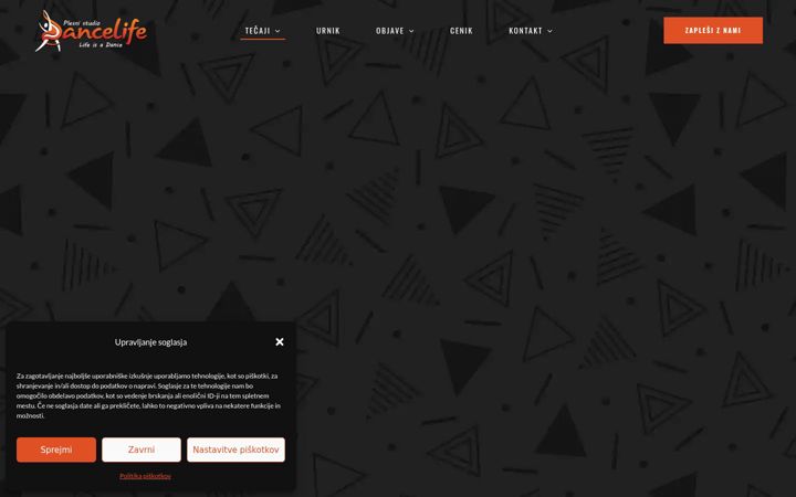 Screenshot von dancelife.si