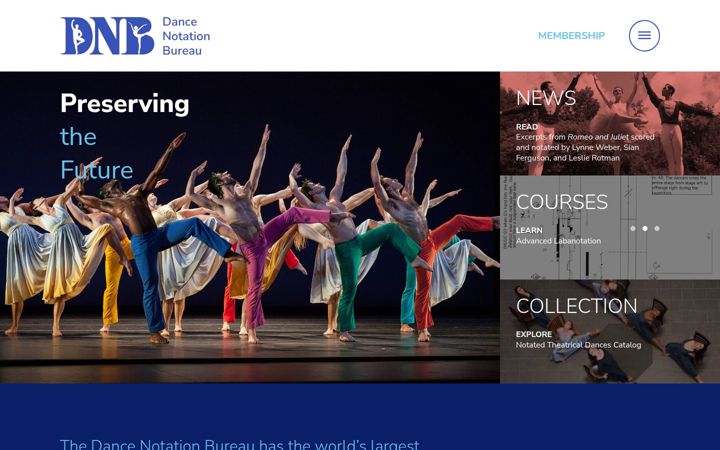 Screenshot of dancenotation.org