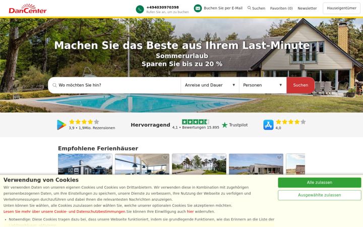 Screenshot of dancenter.de