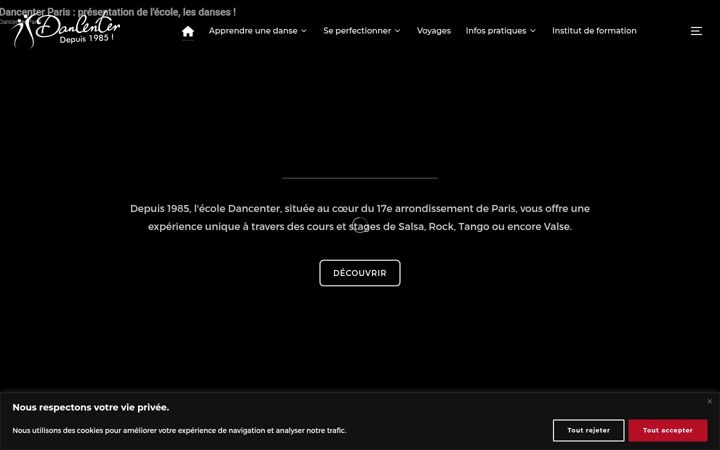Skjermbilde av dancenter.fr