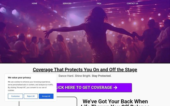 Képernyőkép: dancerinsurance.ca