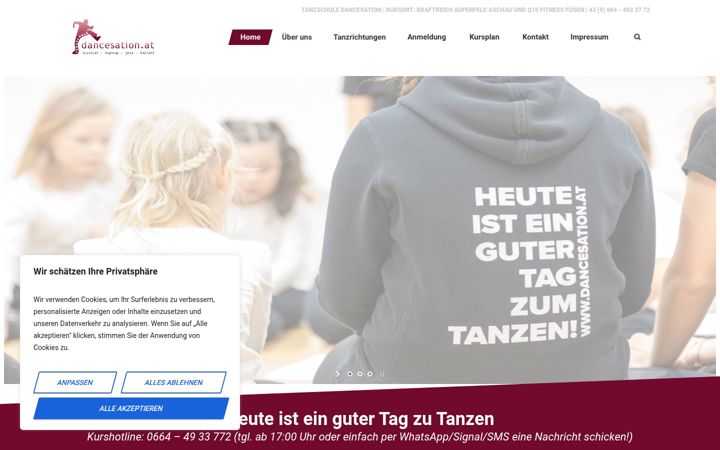 Screenshot of dancesation.at