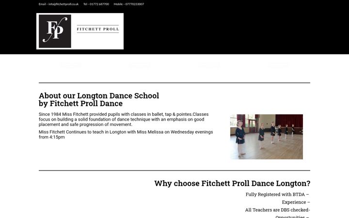 Captura de pantalla de danceschoollongton.co.uk
