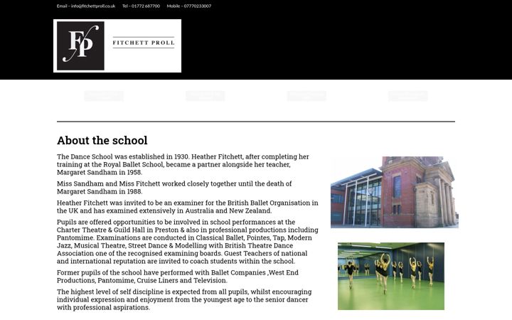 Captura de pantalla de danceschoolpreston.co.uk