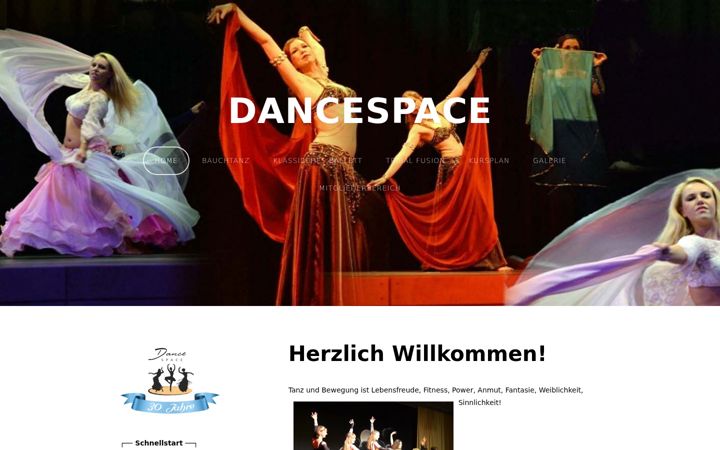 Screenshot of dancespace.de