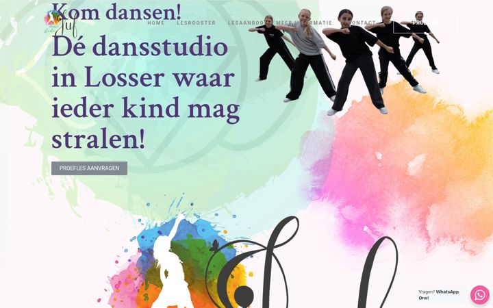 Ekraanipilt saidist dancestudiojuf.nl