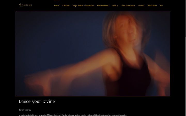 Ekraanipilt saidist danceyourdivine.nl