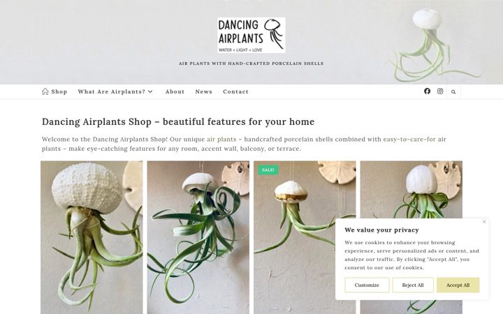 Screenshot di dancingairplants.es