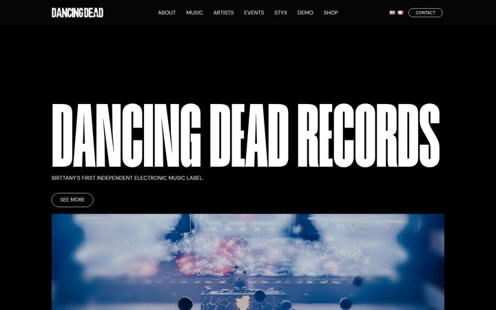 Screenshot of dancingdeadrecords.com
