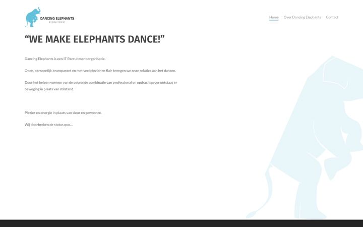 Ekraanipilt saidist dancingelephants.nl