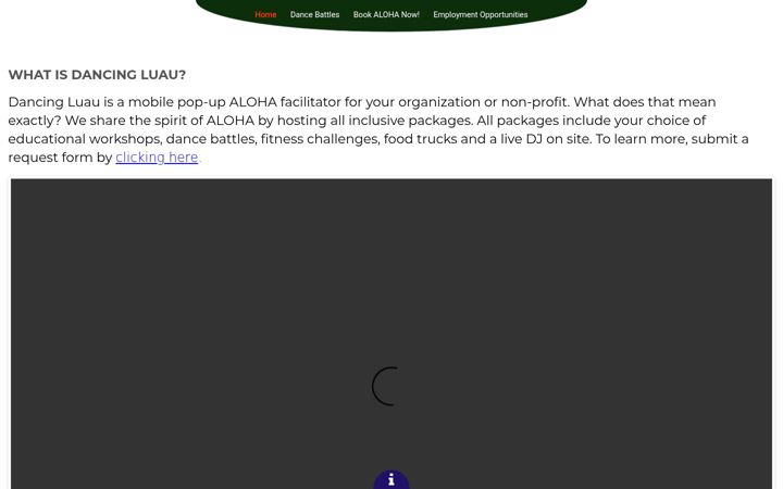 Screenshot of dancingluau.com