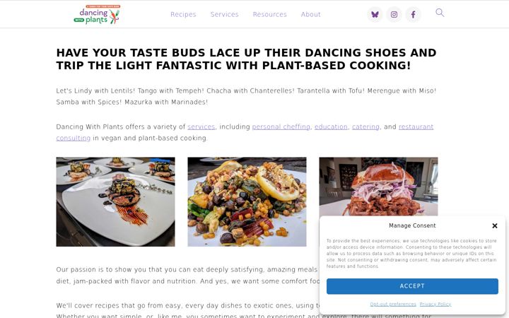 Screenshot of dancingwithplants.com