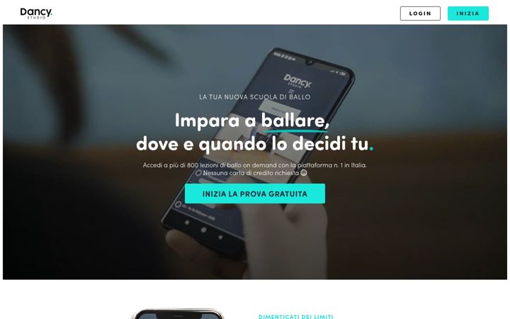 Screenshot of dancystudio.com